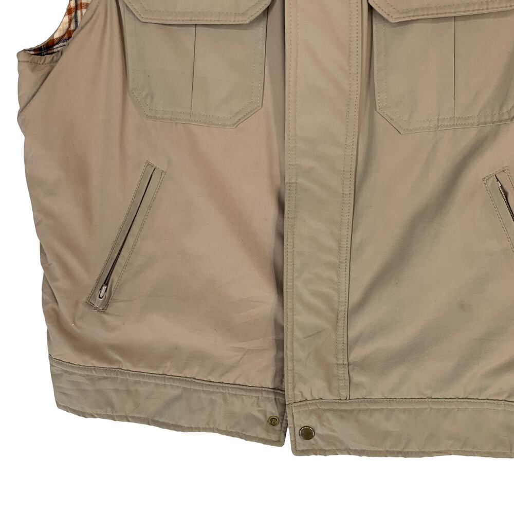 Woolrich Men Insulate Work Vest L Brown 80s Vintage Heritage Utility Corduroy 3M - Picture 10 of 12